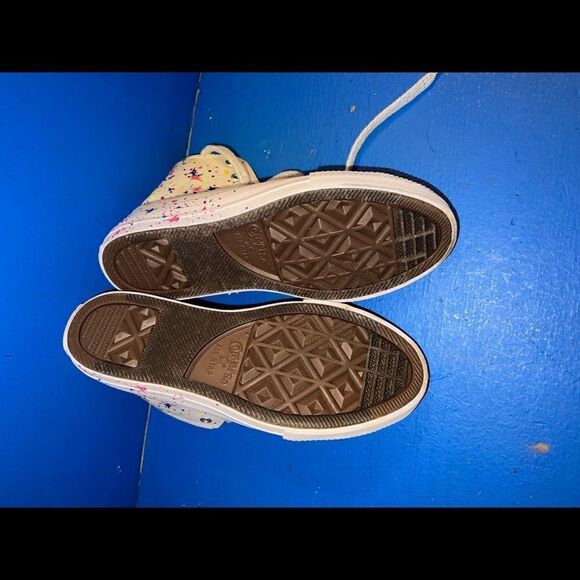 Converse Womens Chuck Taylor All Star Floral Hi Top Canvas Sneaker Shoes Size 2 - Picture 5 of 7